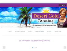 Tablet Screenshot of desertgoldtanning.com